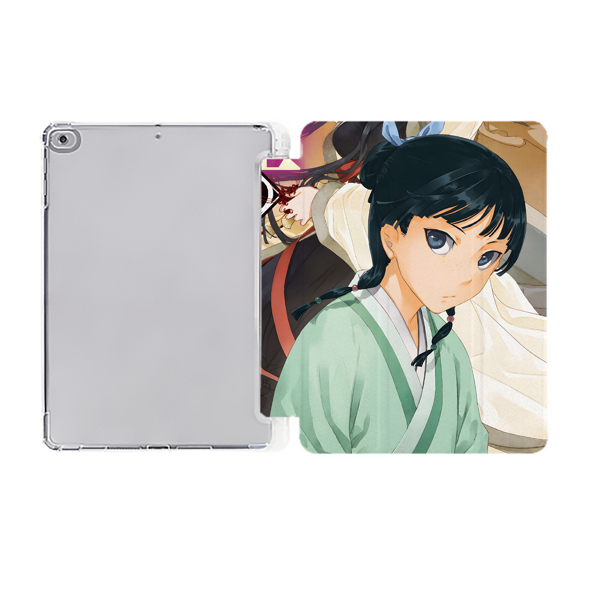 （画像用） 薬屋のひとりごと The Apothecary Diaries IPad ケース ペン収納付き 三つ折りスタンド PUレザー×シリコン 対応機種9.5/10.5/10.9インチ